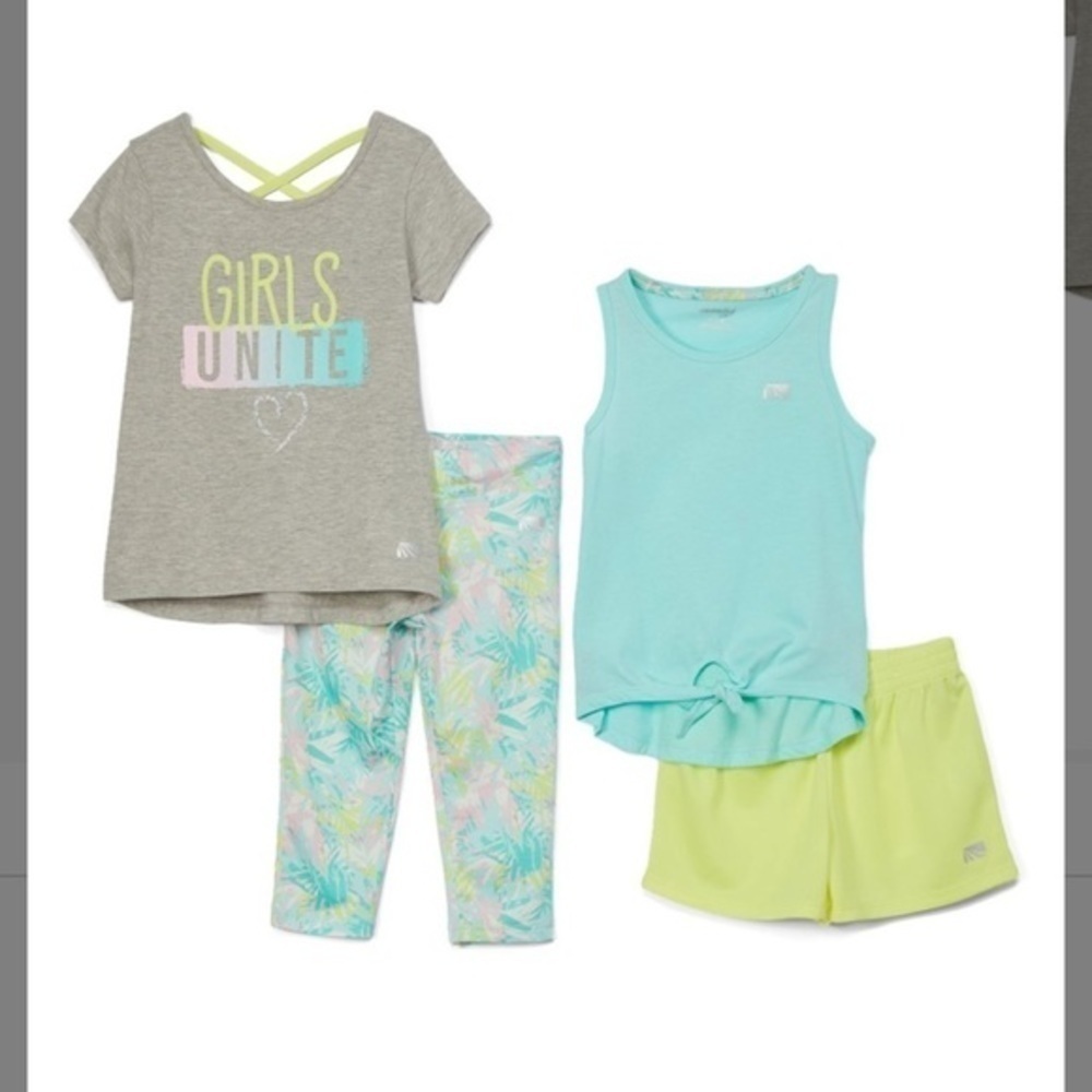 NEW Marika Four-piece Active Tops and Bottoms Set US 3T